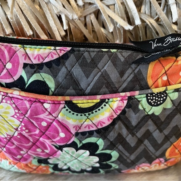 VERA BRADLEY Ziggy Zinnia 2014  Little Hipster Crossbody Pink Orange Floral - Picture 8 of 15